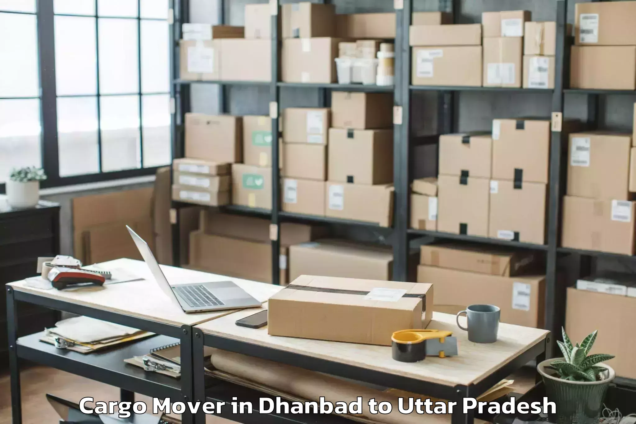 Book Dhanbad to Mjp Rohilkhand University Bare Cargo Mover Online